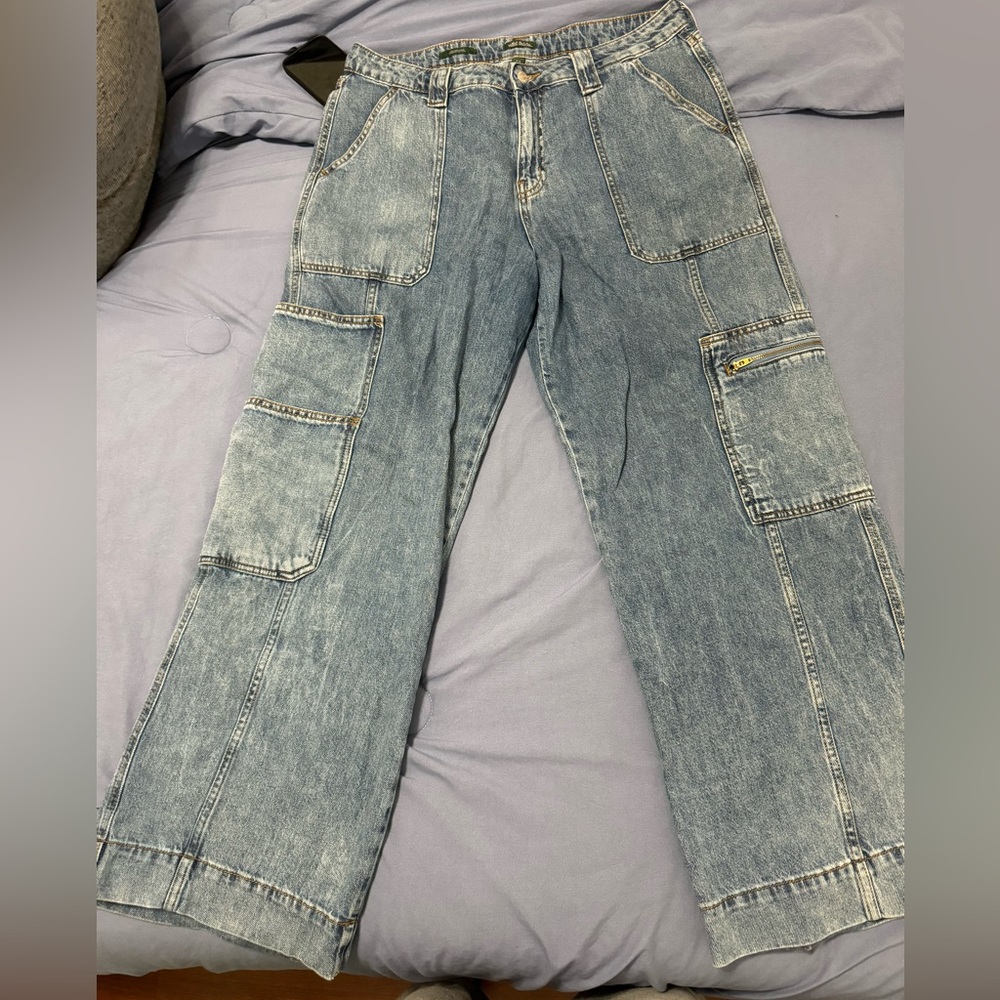 High Rise cargo baggy jeans